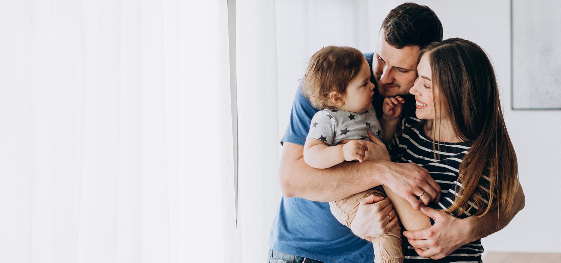 playful parents and kid