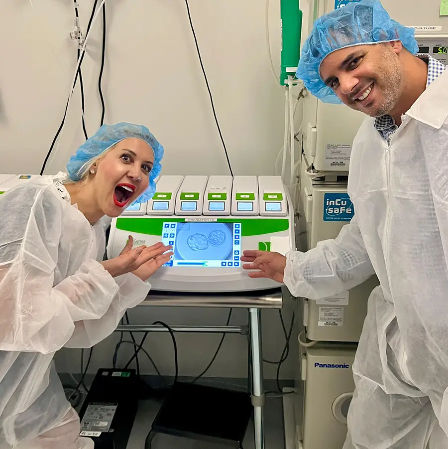 Talia and Yarin with successful embryo-2 Committed to Success