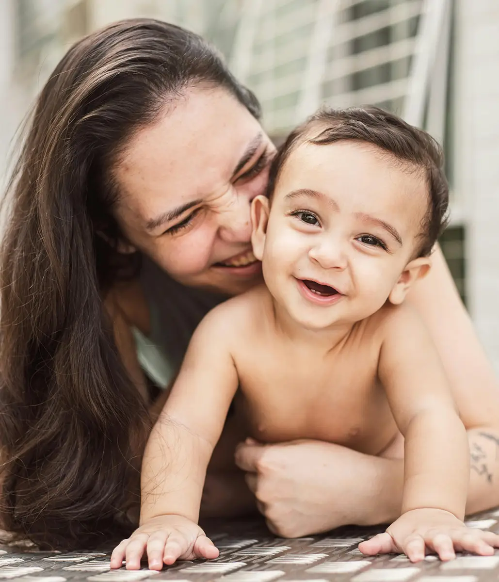 mom and baby playtime